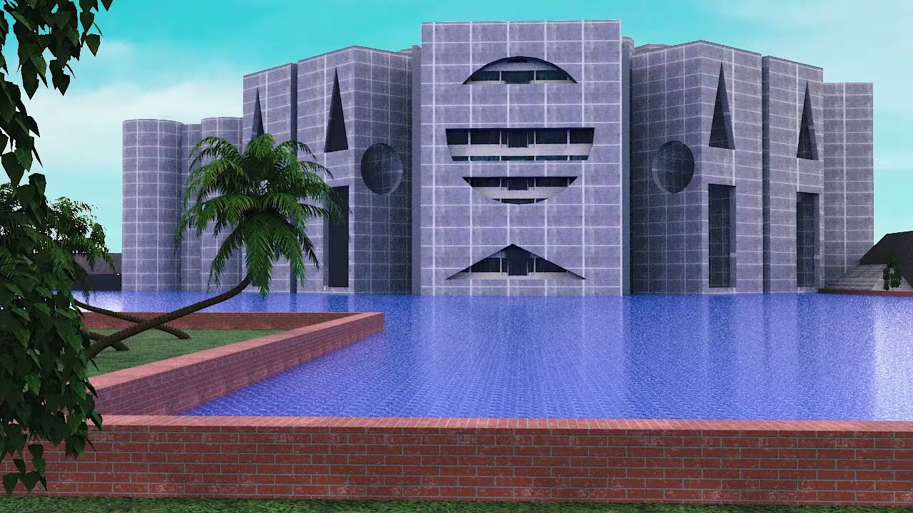 3D Animation - Jatiya Sangsad Bhaban- National Parliament House  Bangladesh