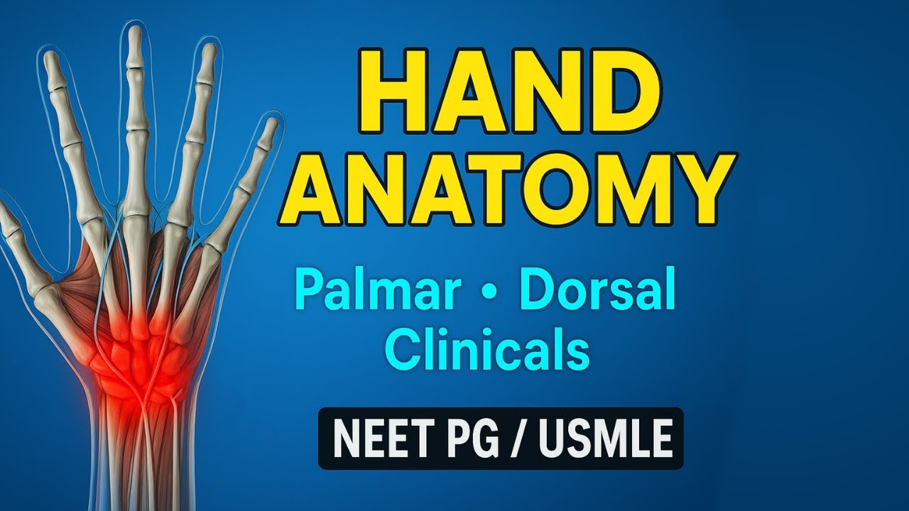Human Hand Anatomy | Palmar & Dorsal Surface, Muscles, Nerves, Blood Supply & Clinicals
