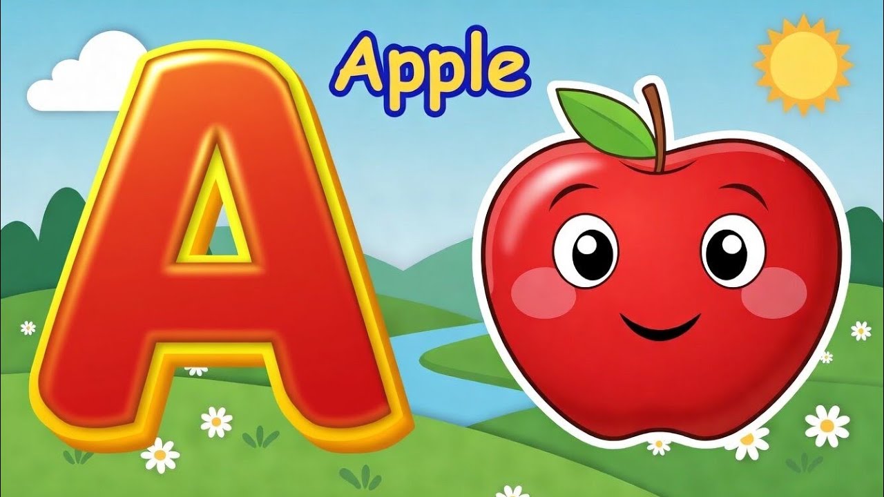 ABC Song for Kids | A for Apple 🍎 B for Ball ⚽ | Best ABC Alphabet Song A-Z for Toddlers