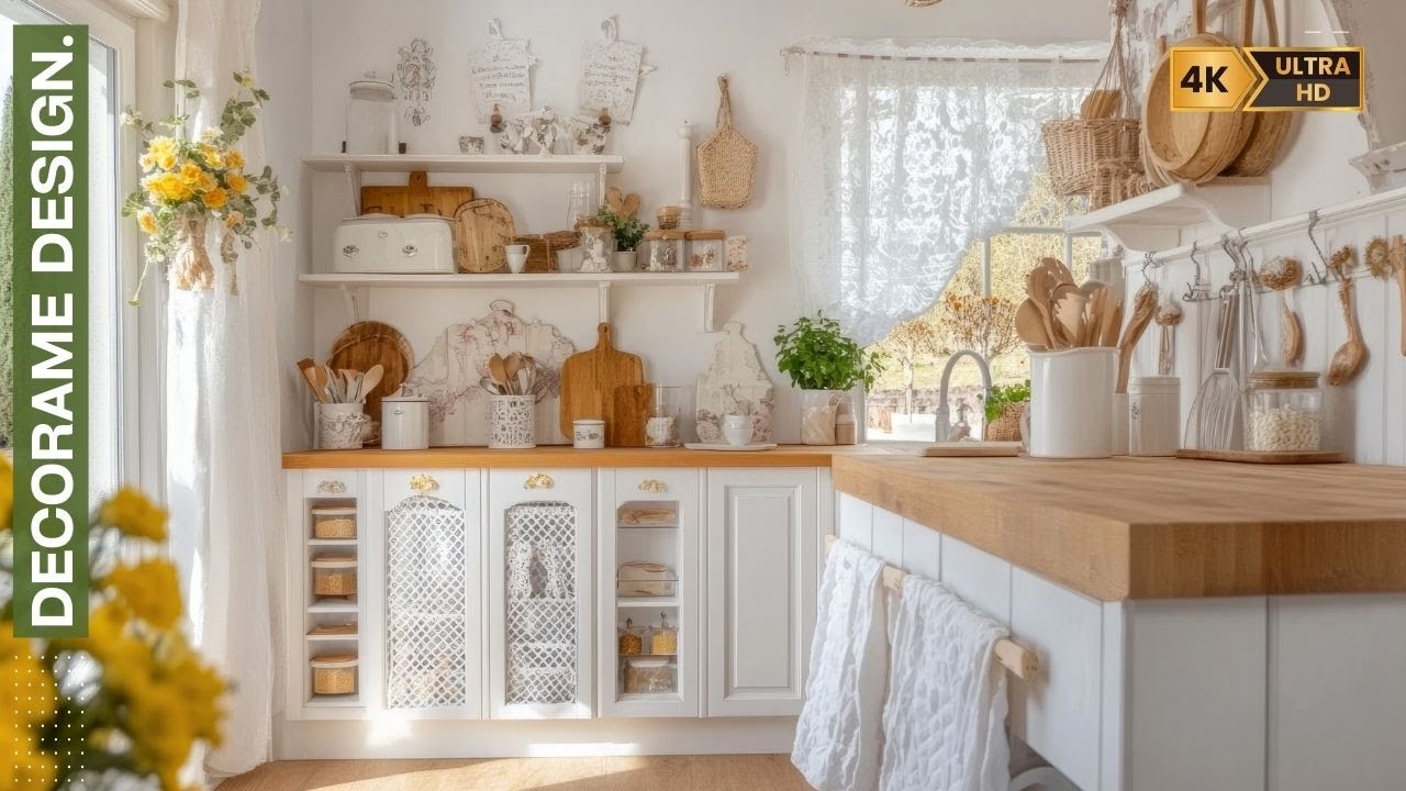 Soft Colors & Cozy Vibes: Small Kitchen Organization Meets Grandmacore & Shabby Chic Decor