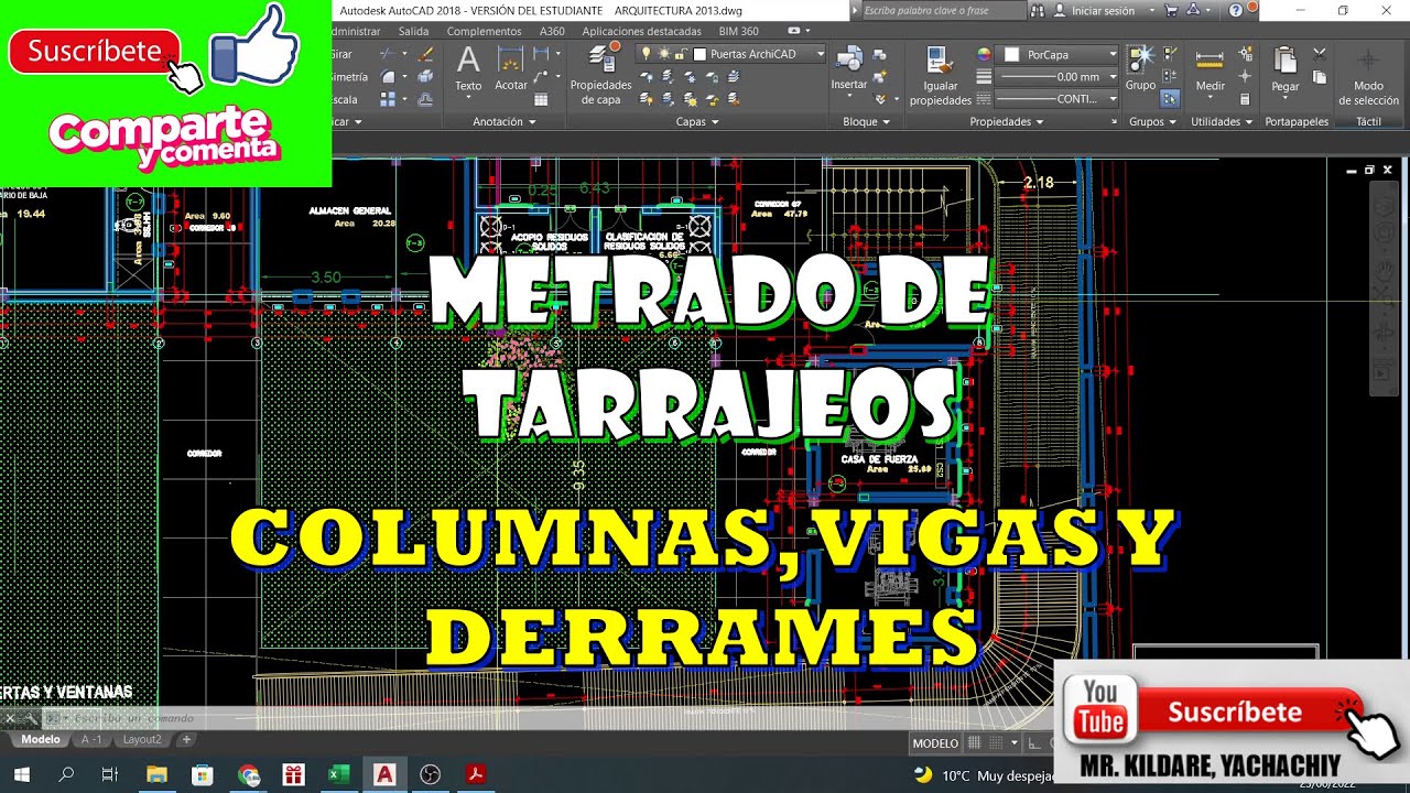 10. METRADO DE EDIFICACIONES - METRADO DE TARRAJEO EN COLUMNAS, VIGAS Y DERRAMES