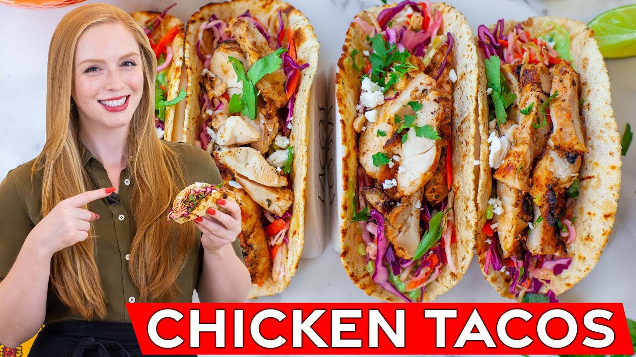 Лучшие тако с курицей-гриль | с гуакамоле и салатом из капусты
