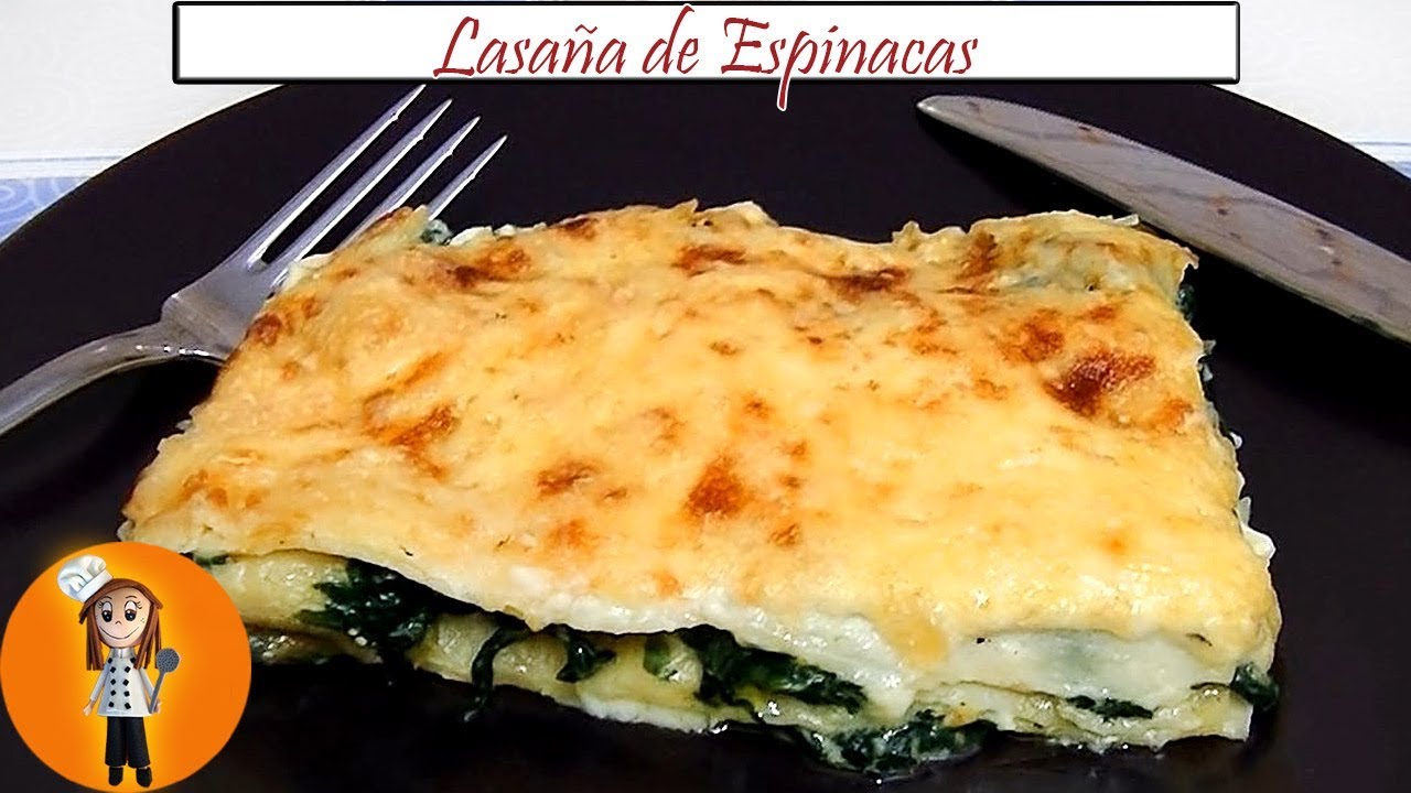 Lasaña de Espinacas con bechamel | Receta de Cocina en Familia
