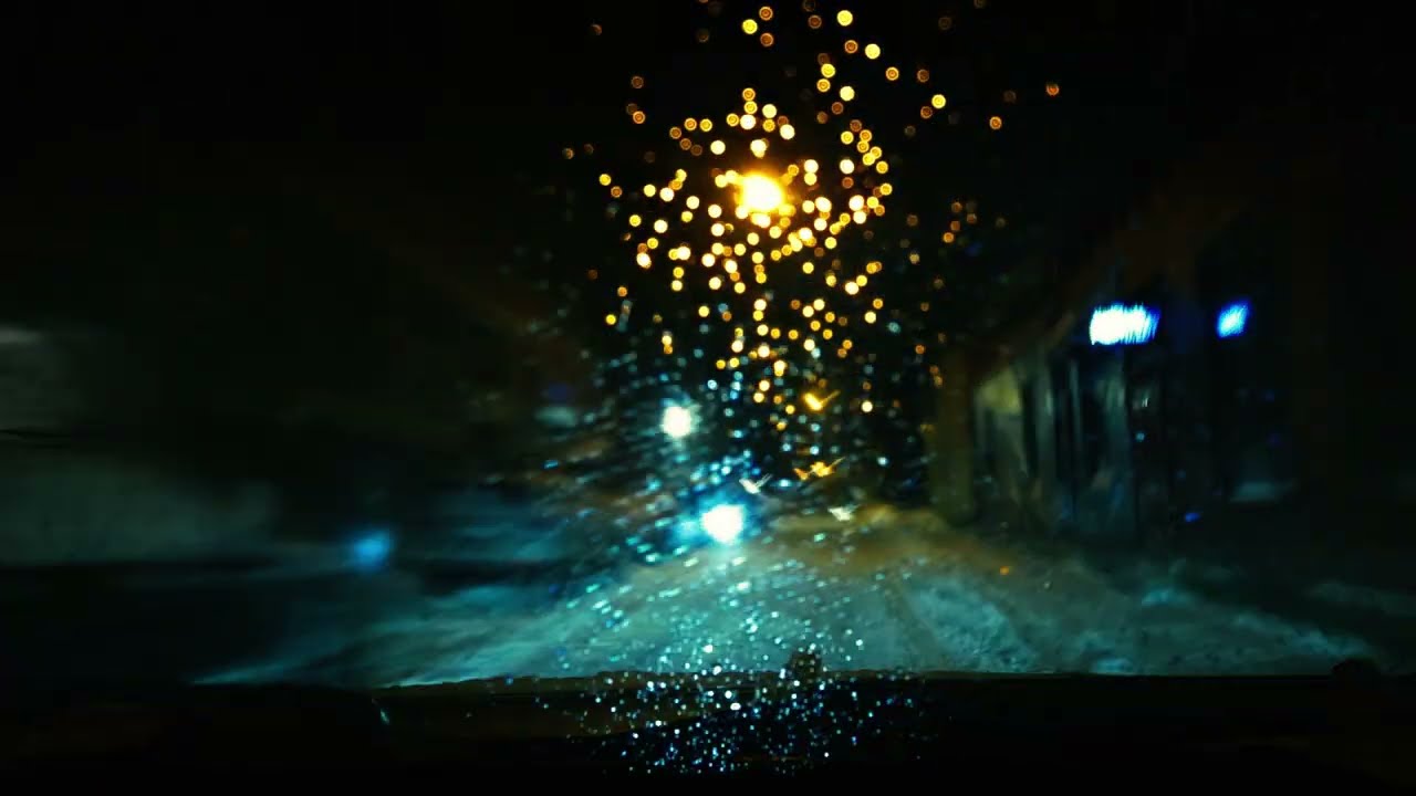 Winter Night Drive Through Snowy Riga | GoPro Nightlapse