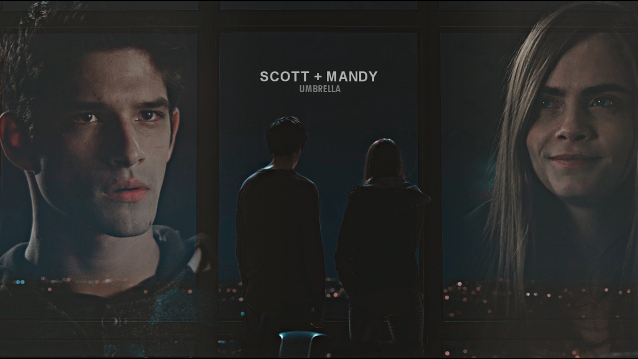 scott mccall + mandy stilinski; umbrella [ AU ]