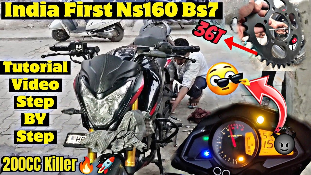How To Install Avenger 220 36T Sprocket in Ns 160 Bs7 || Full Tutorial Video 150+Top Speed Socha Nhi