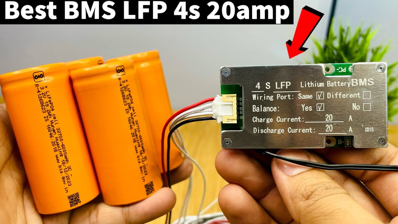 Lipo4 Battery BMS LFP 4s 20amp review | make 12v bike battery @Electronicsproject99