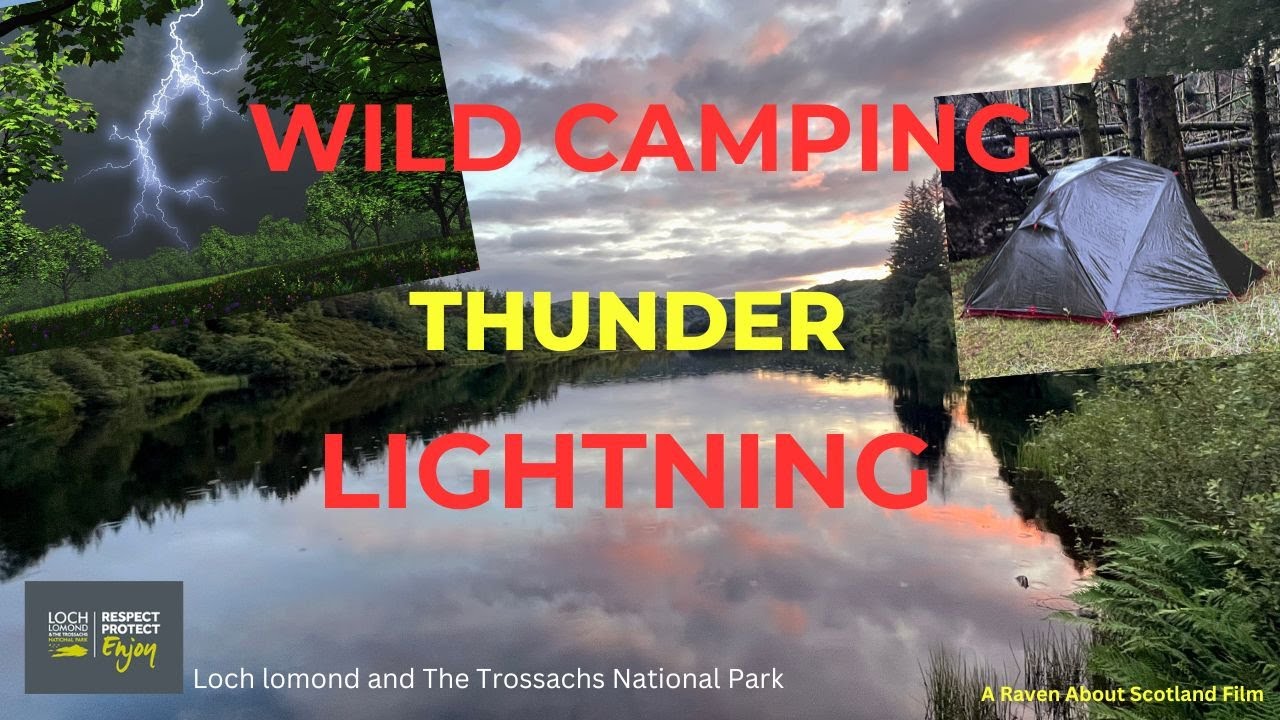 Wild Camping In Thunder Storm and Torrential Rain
