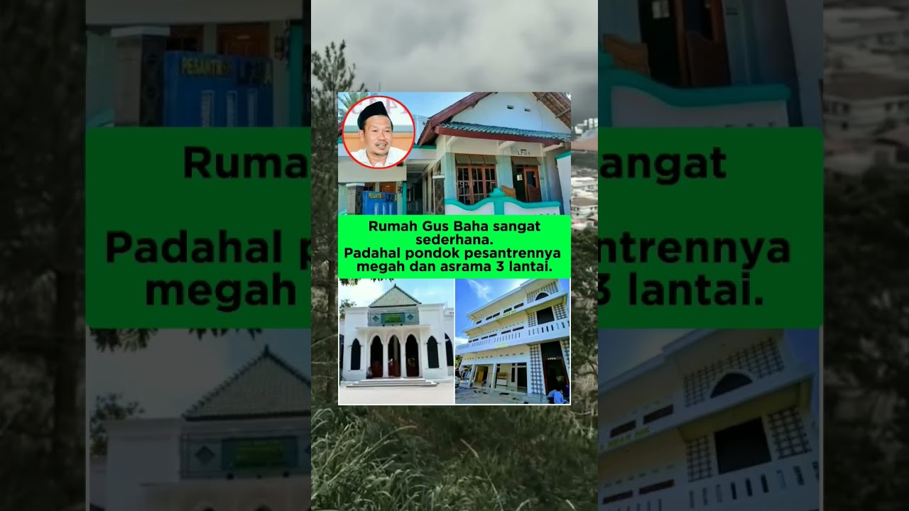 rumah sederhana gus baha, punya pesantren megah #gusbaha