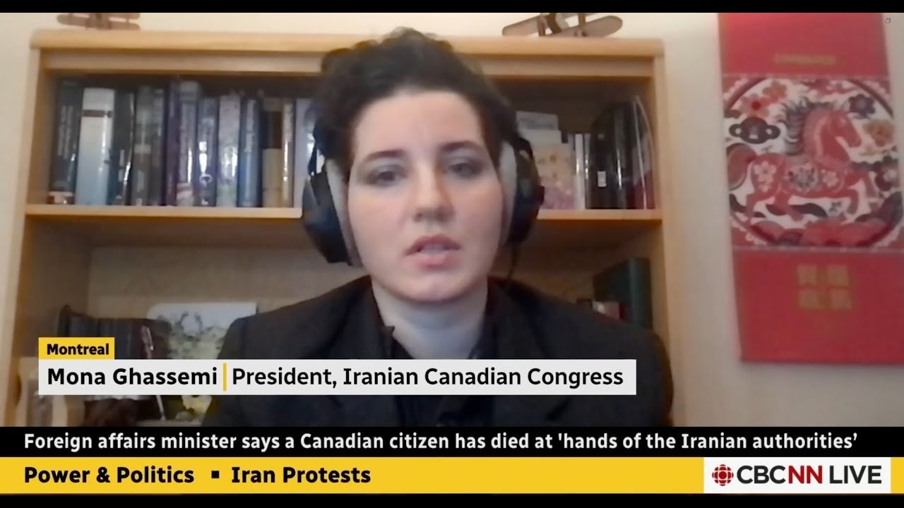 Interview of Mona Ghassemi, President of Iranian Canadian Congress with CBC Power & Politics