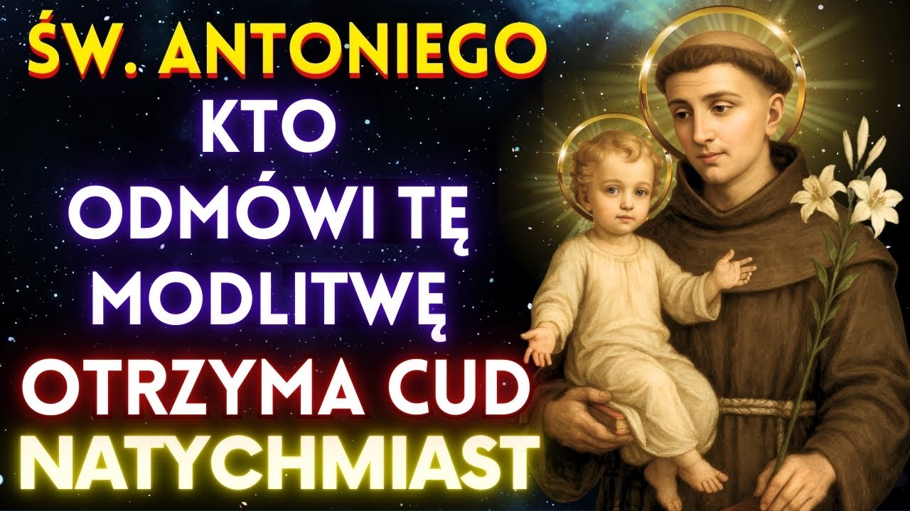 POTĘŻNA MODLITWA, ABY OTRZYMAĆ PILNY CUD - Modlitwa do ŚWIĘTEGO ANTONIEGO Z PADWY