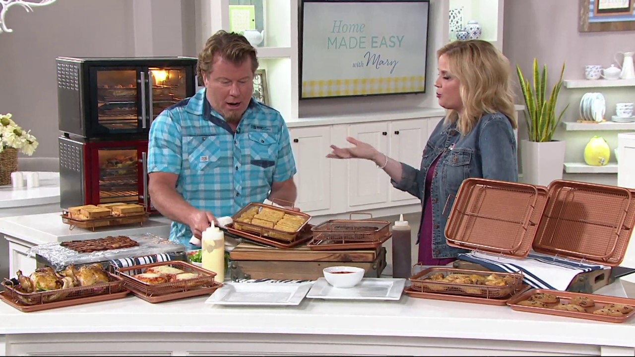 Copper Chef 4-pc Ceramic Nonstick Copper Crisper on QVC
