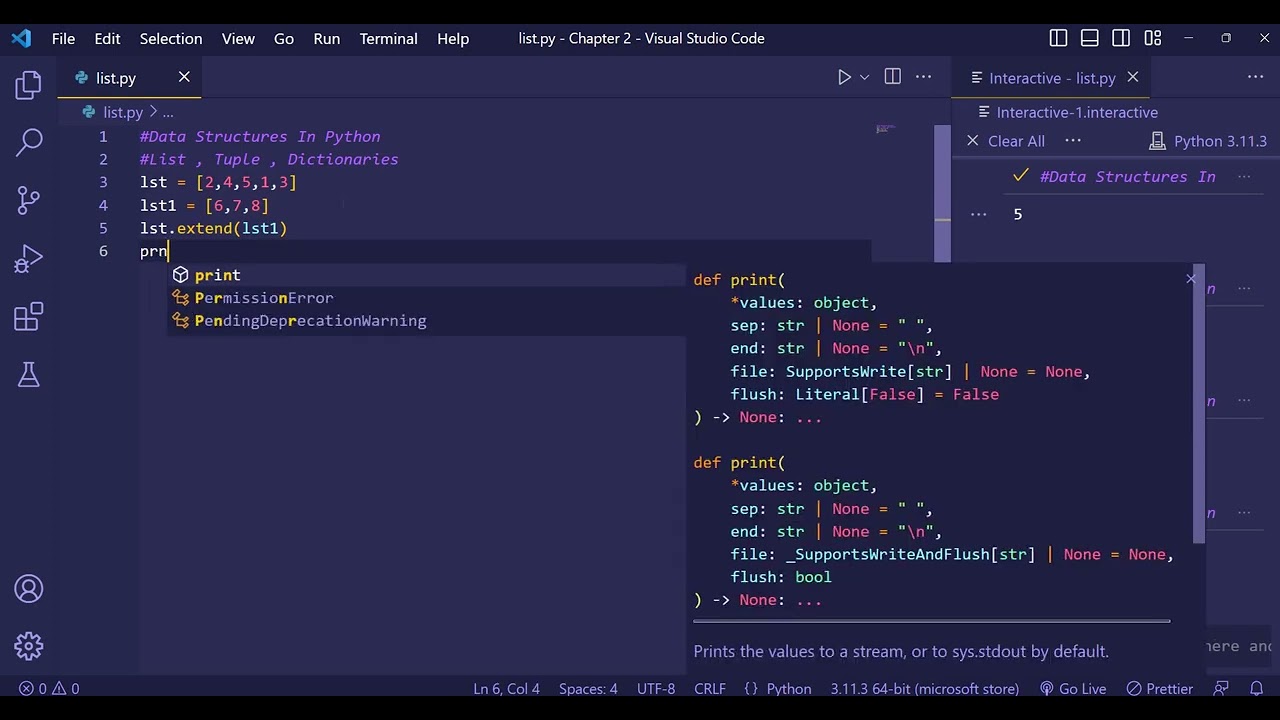 Chapter 2.1 | List ,Tuple & Dictionary