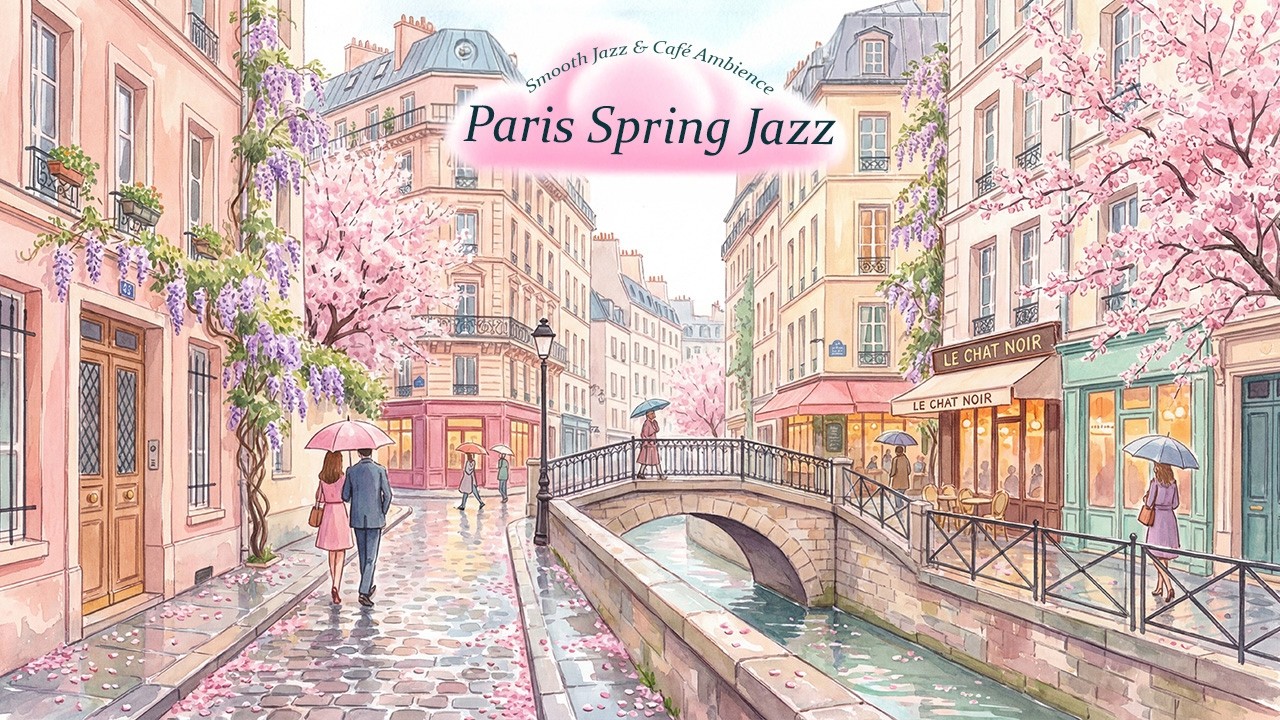 French Spring Jazz 🌸 Romantic Paris Garden Mood | Study & Relax