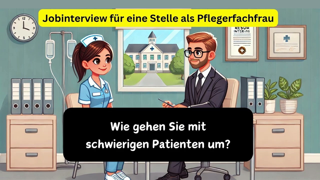 Pflegerfachfrau Job Interview auf Deutsch: Fragen und Antworten f&uuml;r Pflegekr&auml;fte in Deutschland