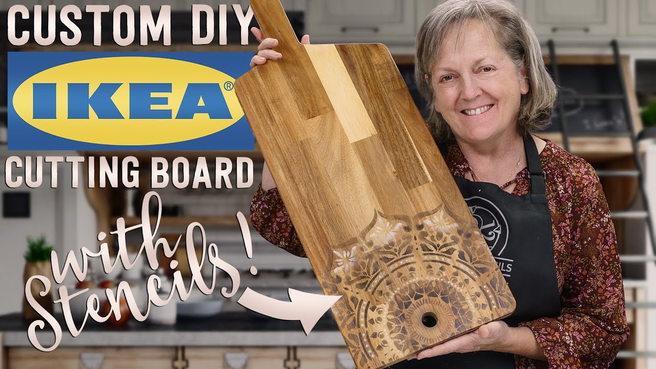 Лайфхак от IKEA: рисуем мандалу на разделочной доске с помощью трафаретов
