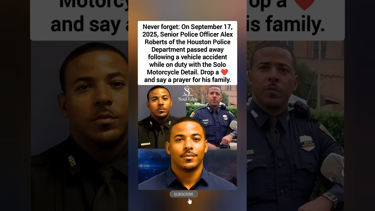Houston Police Officer Alex Roberts Died In Motorcycle Accident #shorts #NeverForget 😢💙