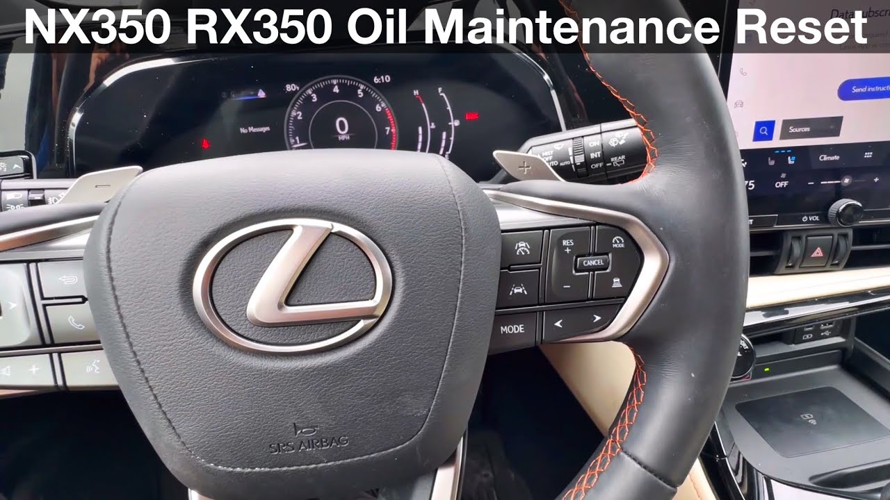 Как сбросить настройки масла и обслуживания Lexus NX 350 и RX / NX350h 2022 2023 2024