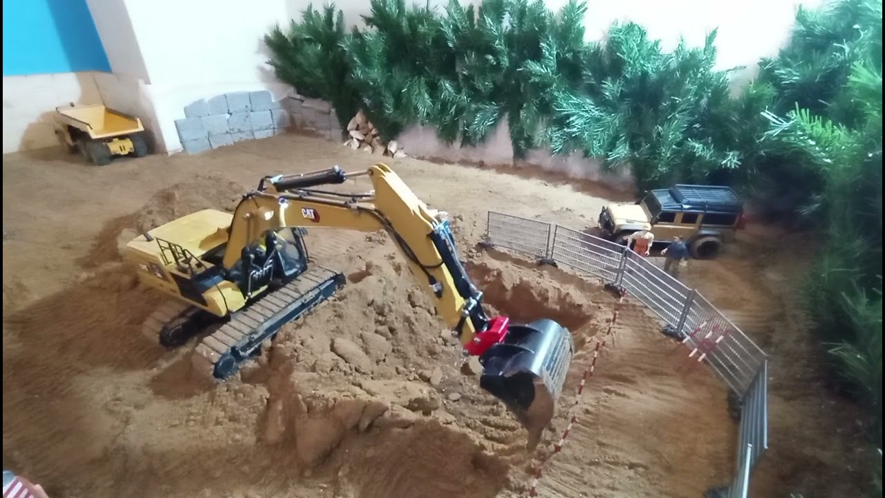 Kabolite k336  Huina 580  k963 loader scavo laghetto con sfioratore. #excavator #rc #modellismo 🚧🚧🚧