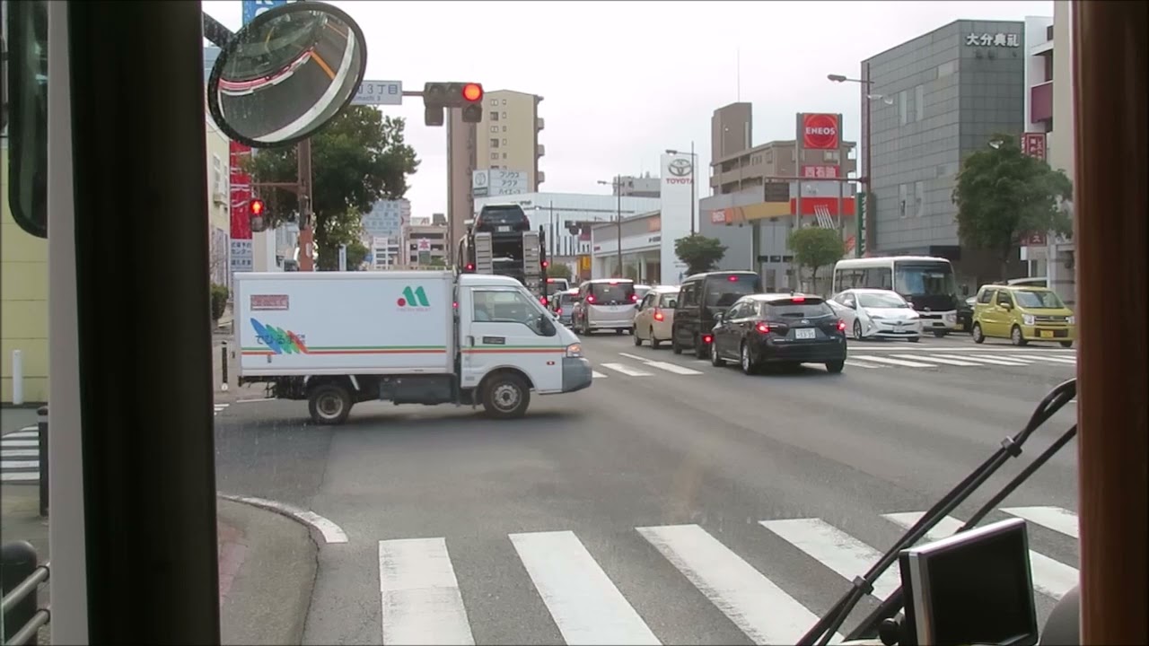大分交通597　高崎四丁目⇒大分駅前　前面展望動画
