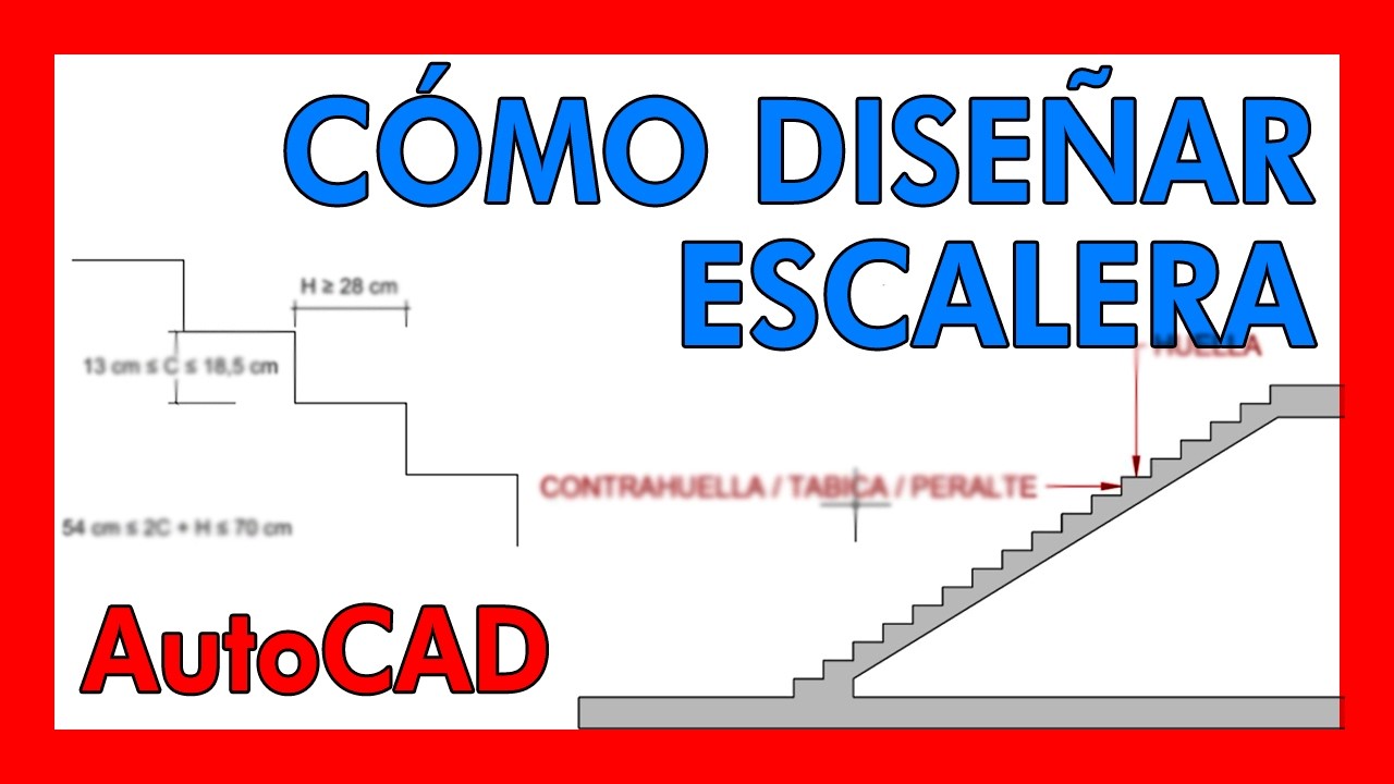 🔴 Cómo HACER una ESCALERA en AutoCAD | Proyectar Escalera desde 0