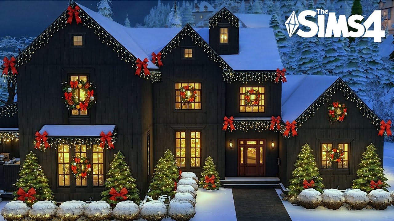 🎄The Sims 4 | Christmas Big Family Home❄️ | Stop Motion Build + Tour | No CC