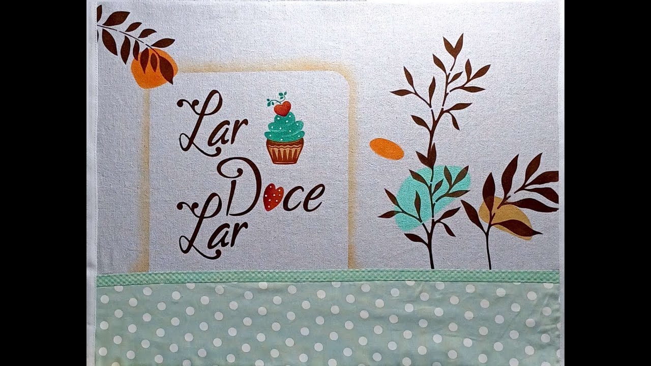 Pintura com Stencil Lar Doce Lar