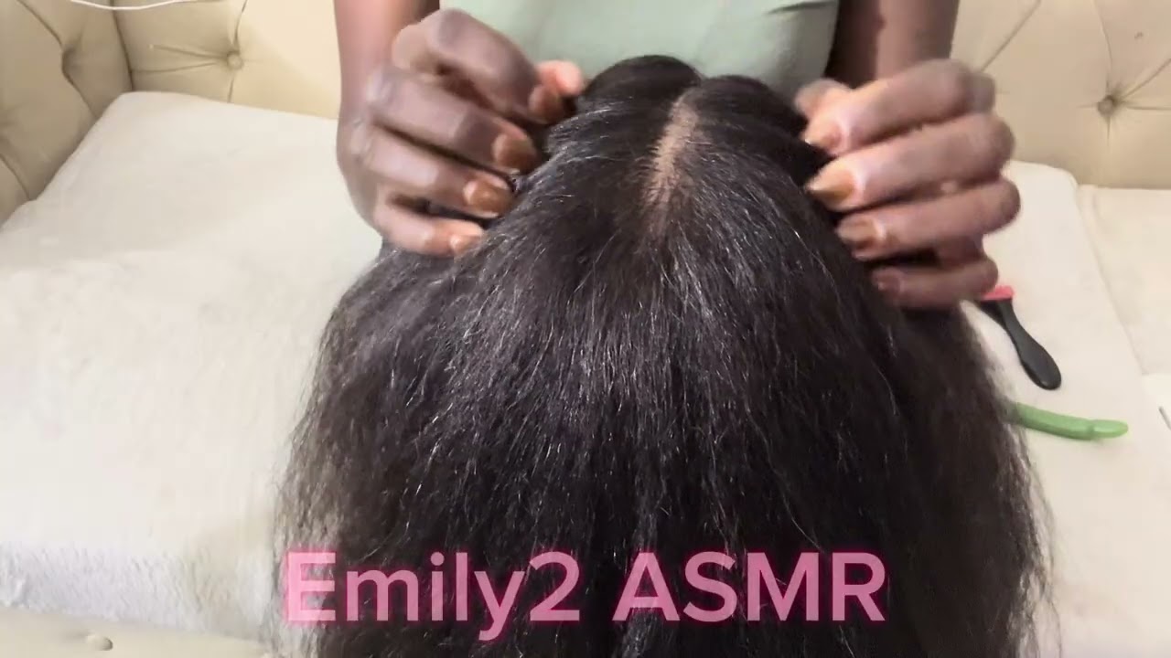 ASMR HAIR PLAY SCALP SCRATCHING 