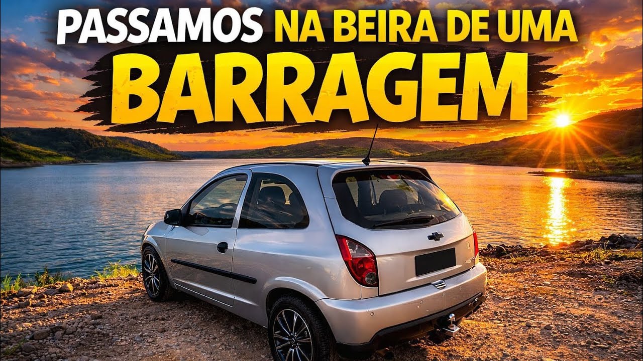 PASSAMOS NA BEIRA DE UMA BARRAGEM, PAISAGEM INCRÍVEL! *Testei o microfone* 