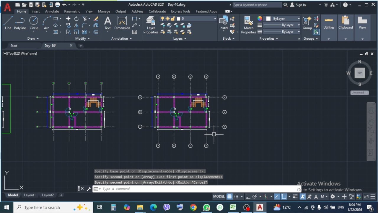 grid line in autocad, How to draw grid line autocad