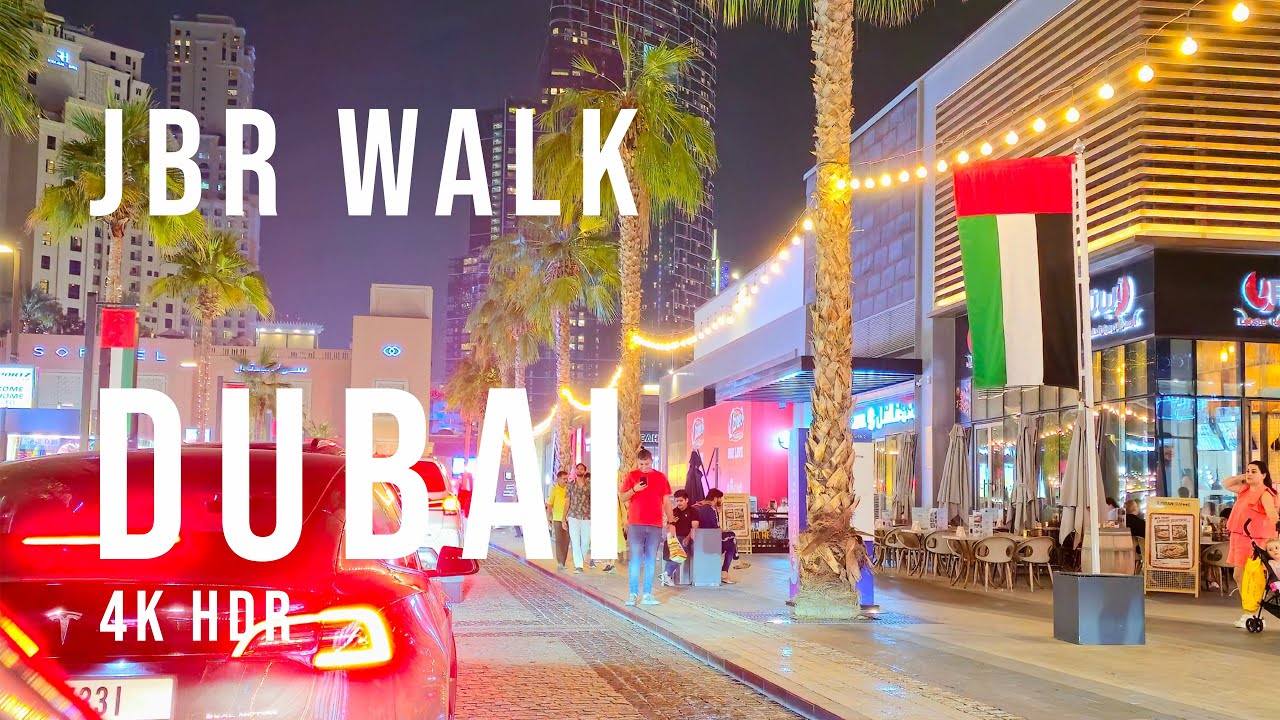 Dubai [4K HDR] | JBR The Walk Walking Tour 2025 🇦🇪 | Dubai&rsquo;s Beachfront Promenade & Lifestyle