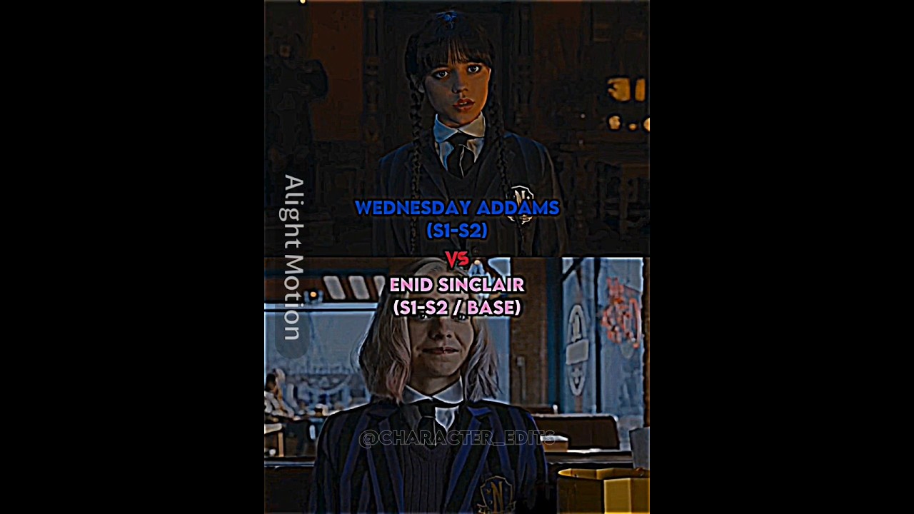 Wednesday Addams vs Enid Sinclair (Base) #shorts #edit #vs #vsedit