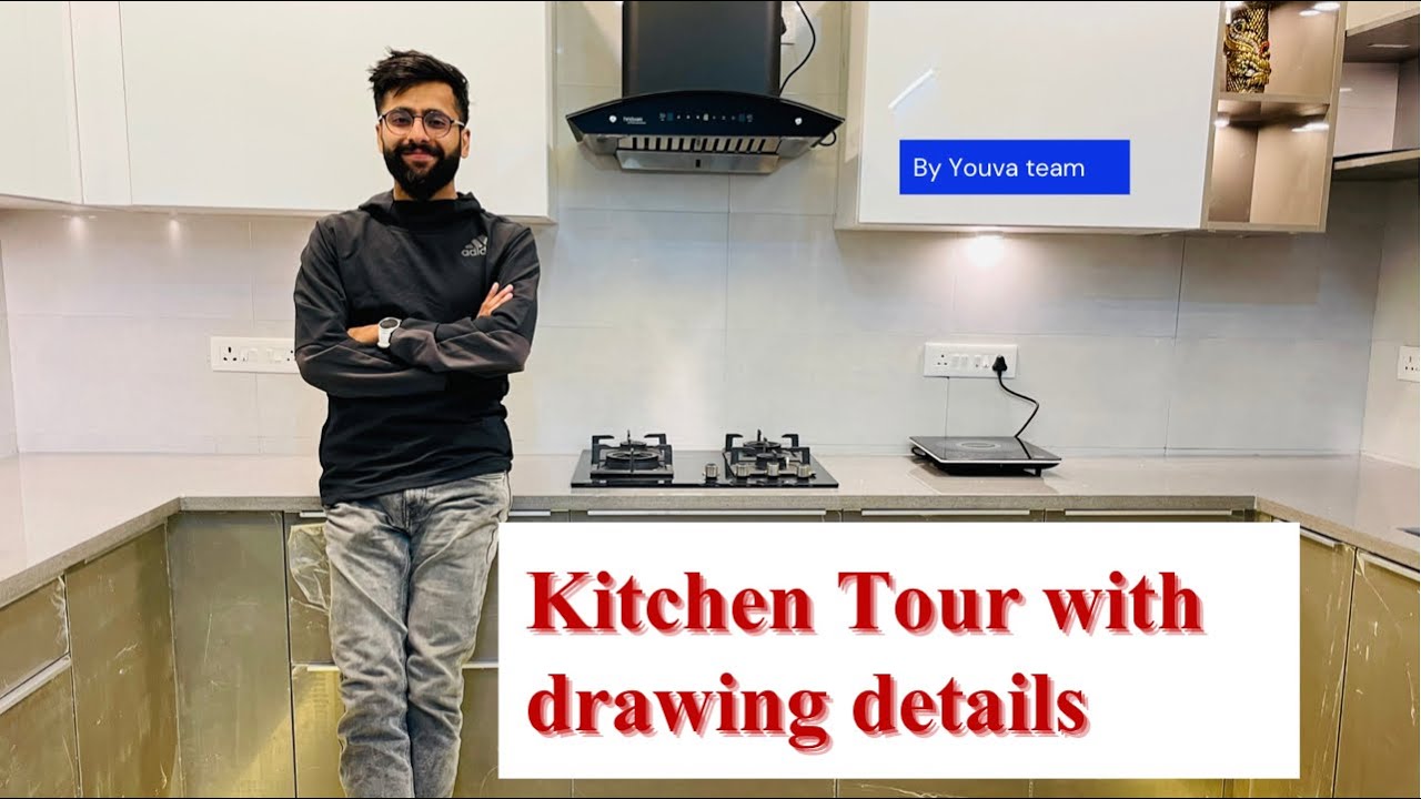 Kitchen Tour With Full Drawings Details (3D, Plan, Working Drawing)