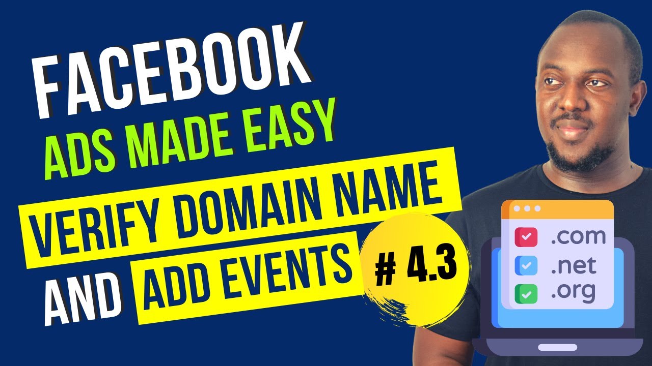 How to Verify Your Domain in Facebook and Add Pixel Events on Website | Facebook Ads Made Easy # 4.3