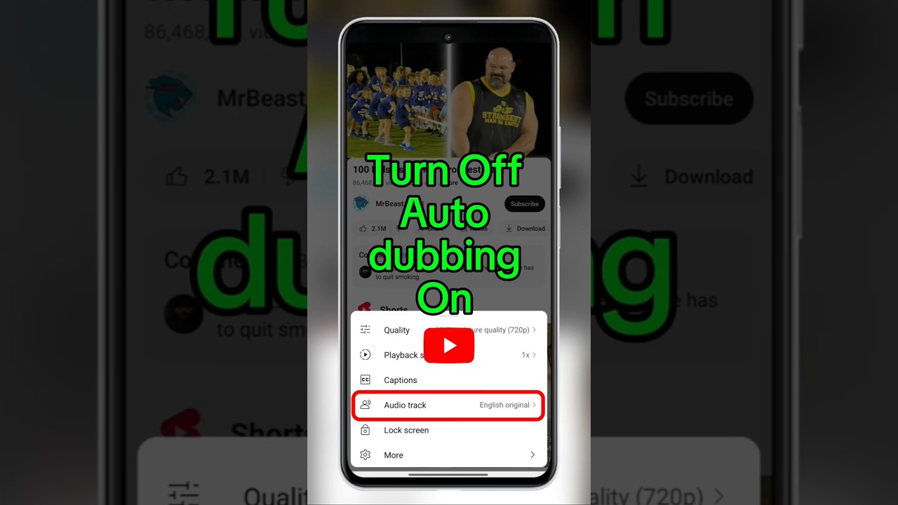 How to Turn Off Auto Dubbing on YouTube | Auto Dubbed Youtube Disable / Remove Kaise Kare | #shorts