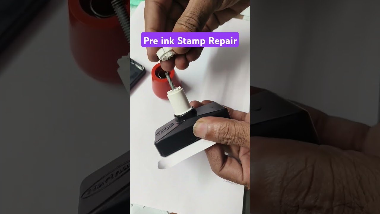 How to repair Pre ink Stamp Box quickly #preinkstamp #repair #stampfactory #shortvideo