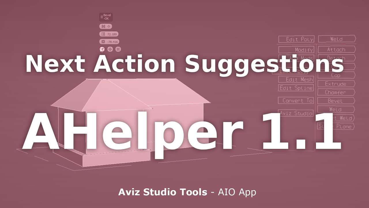 AHelper v1.1 - Smarter 3ds Max Workflow with AI-Powered Suggestions