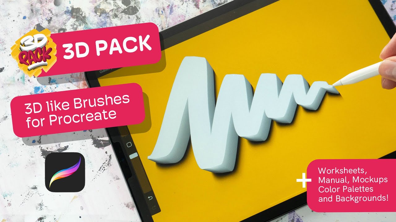 3D Pack — 3D like brushes for Procreate (COMPLETE WALKTHROUGH)