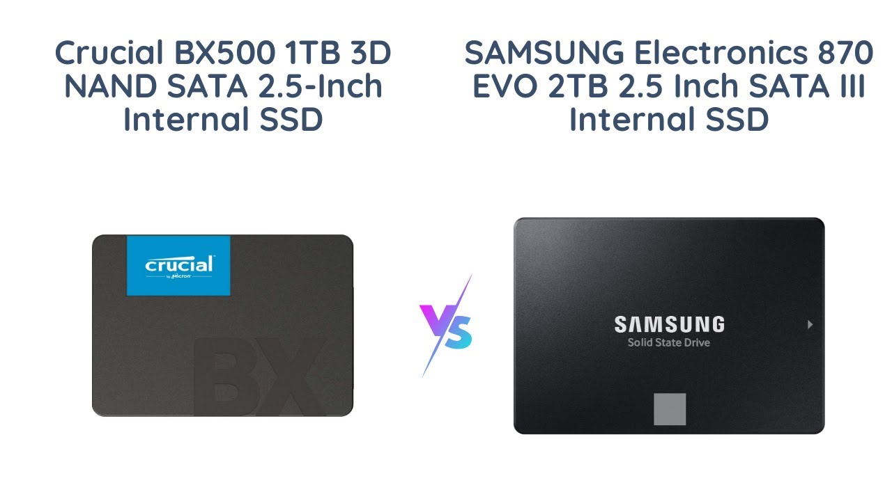 Crucial BX500 против Samsung 870 EVO: какой SATA SSD лучше?