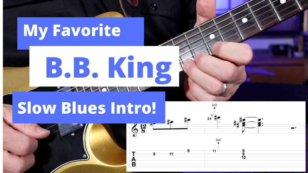 Мое любимое медленное блюзовое вступление B.B. King - УРОК ИГРАТЬ НА БЛЮЗОВОЙ ГИТАРЕ для начинающ...