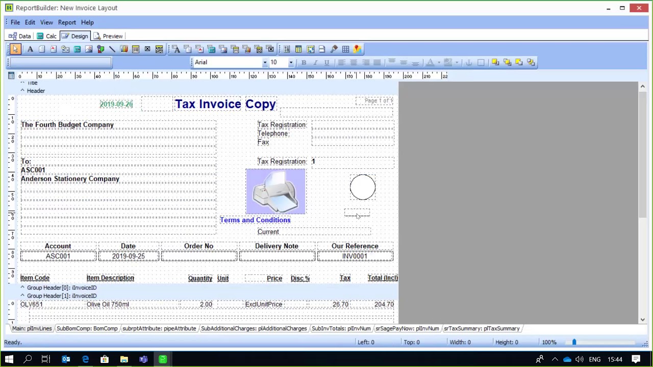 Sage 200 Evolution -  Report Designer
