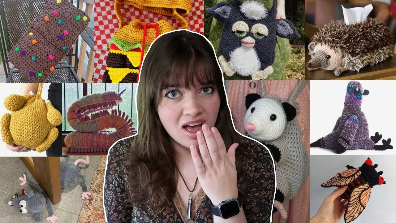 50 забавных СТРАННЫХ/УНИКАЛЬНЫХ схем вязания крючком (для начинающих и продвинутых уровней)