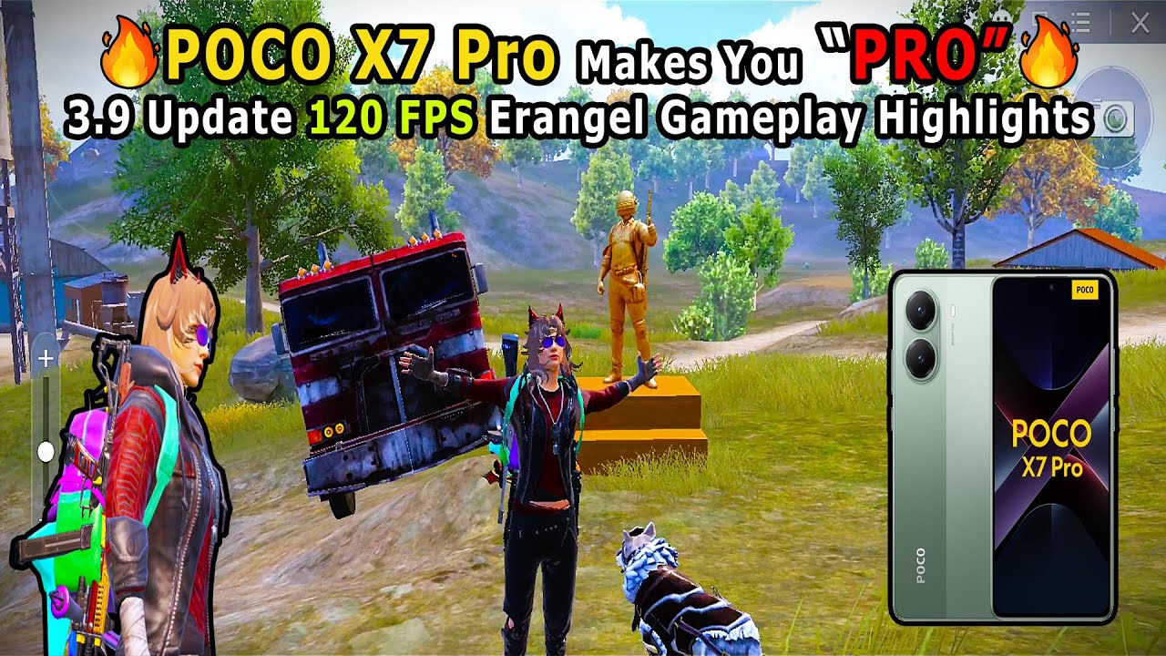 POCO X7 Pro PUBG Mobile BGMI 120 Fps 3.9 Transformers Erangel Gameplay 24 Kills Chicken No FPS Meter