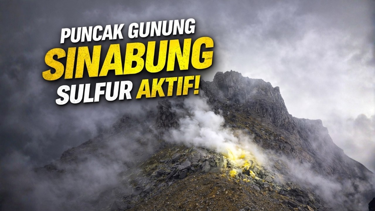 Sulfur Aktif di Puncak Gunung Sinabung   FPV Terbang Dekat Aktivitas Vulkanik