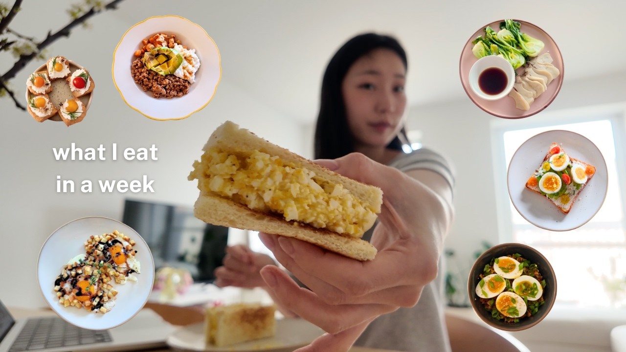 what I eat in a week | new job, cooking quick meals, i'm donut?