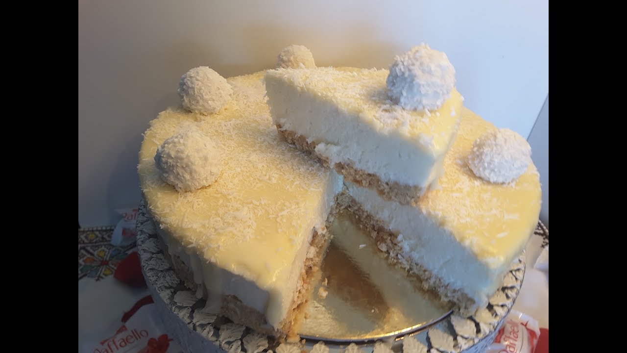 تشيز كيك بدون بيض اوجيلاتين بمداق الرافاييلوا😋الي داقوا طلب الوصفة في الحين