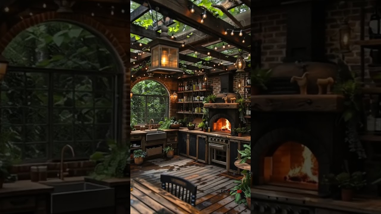 🌿 Dreamy Outdoor Kitchen You&rsquo;ll Want to Live In! #OutdoorKitchen #RusticDesign #BackyardGoals