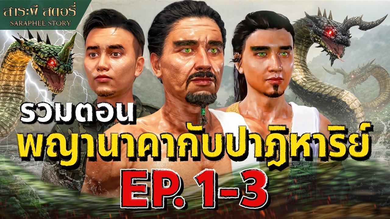 รวมคลิป พญานาคากับปาฏิหาริย์ เต็มเรื่อง EP.1-3 ดูกันยาวๆต้นจนจบ l สาระผี รวมชุด Vol.2