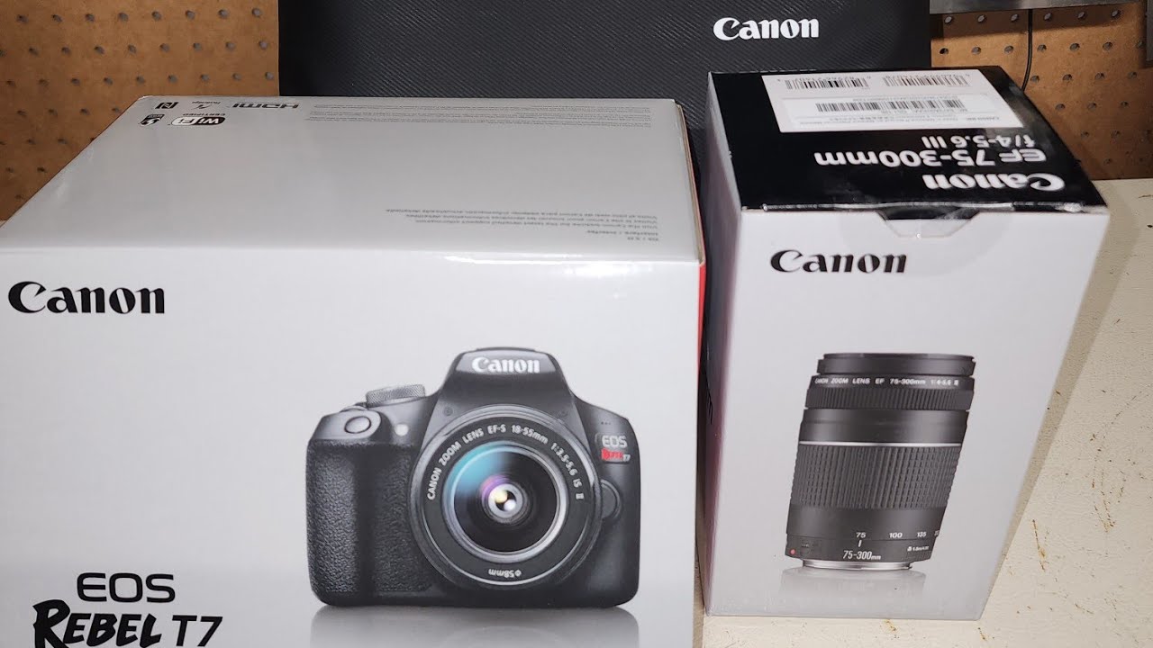 Распаковка фотоаппарата Canon Rebel T7