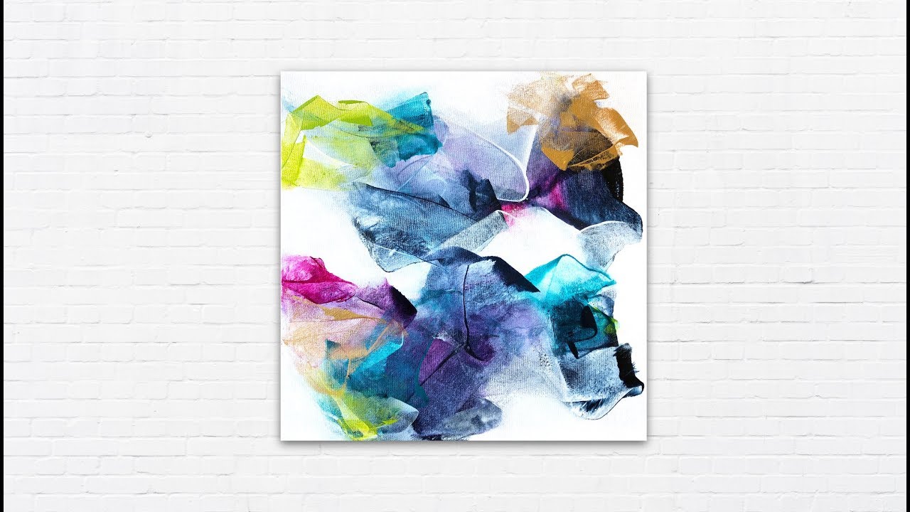 Abstract Painting Techniques using Acrylics (Timelapsed Demonstration)